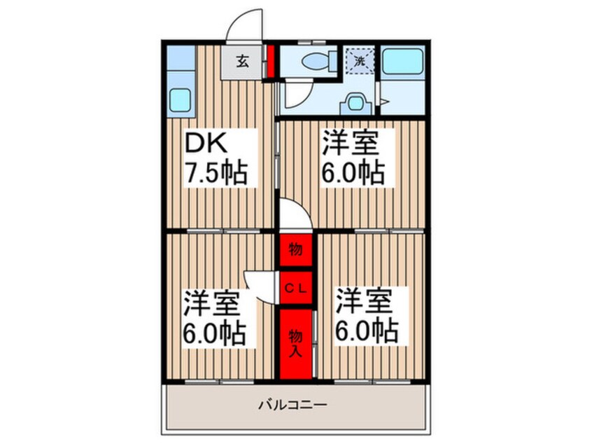 間取図 コーポK