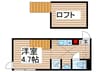 BRIGHT平井 1Rの間取り