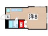 バーズ・フラット２ 1Rの間取り