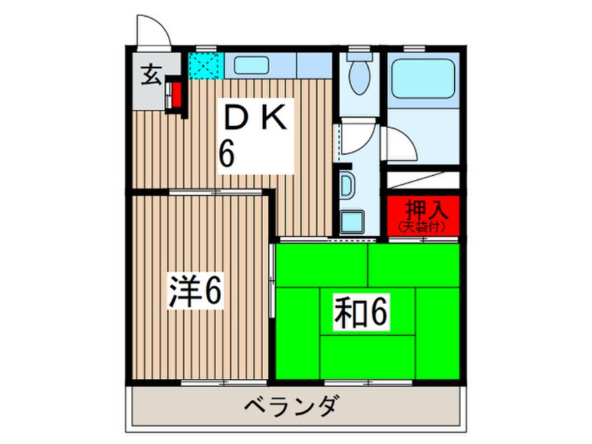 間取図 殿花コ－ポ