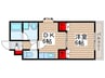 第一ハセガワマンション 1DKの間取り