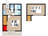Ｖｉｌｌｅｔｔａ　Ｓｏｕｔｈ 1Kの間取り