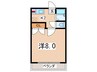 アムール湘南 1Kの間取り