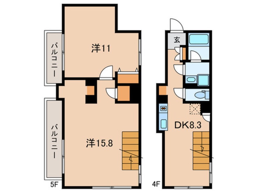 間取図 Bark Lane武蔵小山Ⅱ