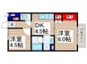 カサ・ルミノサ 2DKの間取り