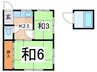 コ－ポ渡辺 2Kの間取り