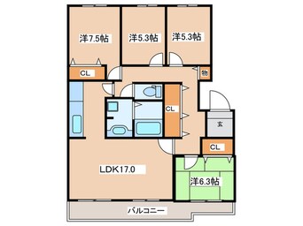 間取図 東建ﾆｭｰﾊｲﾂ海老名８号棟 (406)