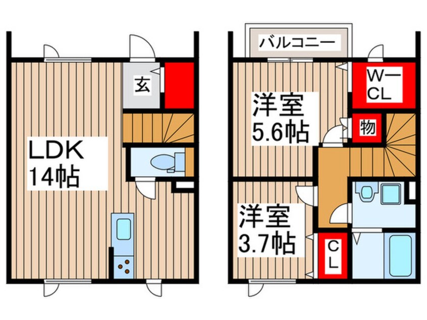間取図 ｽｳｪｰﾃﾞﾝﾊｳｽRAD HUS柏2