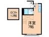 ホワイトナカヤマ 1Rの間取り