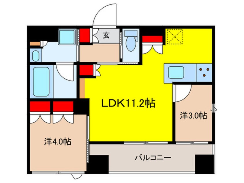 間取図 ﾗｲｵﾝｽﾞﾌｫｰｼｱ中央ＭＩＮＡＴＯ