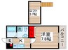 ロワール行徳Ｖ 1Kの間取り