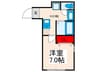 ポモドーロ町屋 1Kの間取り