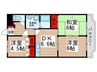 ジュネスメゾンドール 3DKの間取り