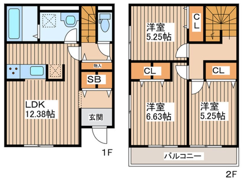 間取図 リーブルファイン幸手市中Ⅱ