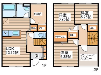 間取図 リーブルファイン杉戸内田