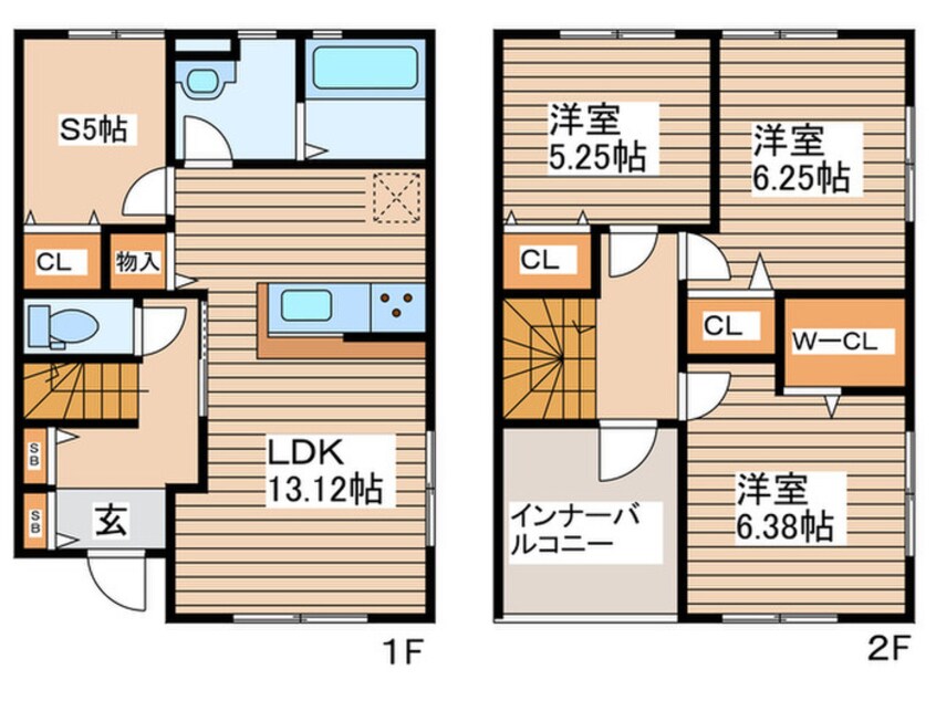 間取図 リーブルファイン杉戸内田