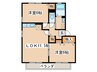 グレ－スなしの木 2LDKの間取り