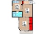 マンション内田 2DKの間取り