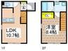 フォルストヴィラ鵠沼 1LDKの間取り