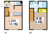 フォルストヴィラ鵠沼 1LDKの間取り