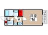 サンコート江戸川台 1Kの間取り
