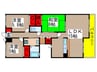 コルディア－レ西志津 3LDKの間取り