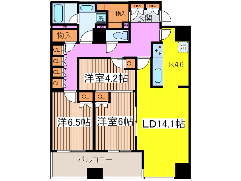 間取図 パークアクシス日本橋ステージ