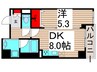 仮）Ｖｅｇａ　Ｓａｎｗａ 1DKの間取り