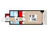 ベルシティ 1Kの間取り