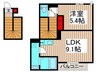 仮）D-room六月2丁目 1LDKの間取り