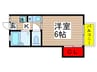 シャンロックＢ 1Kの間取り