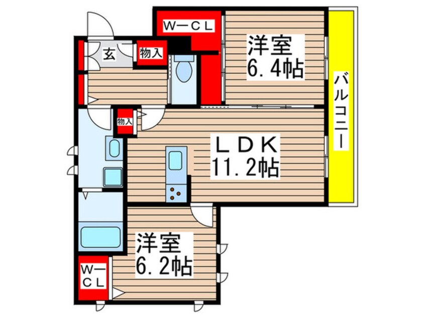 間取図 クレール幕張