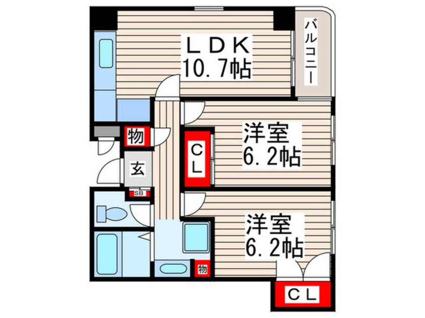 間取図 Ｓ．Ｅ．ＳＱＵＡＲＥ