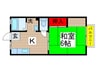 塚本ハイツＢ 1Kの間取り