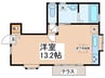 横内ハウス 1Rの間取り
