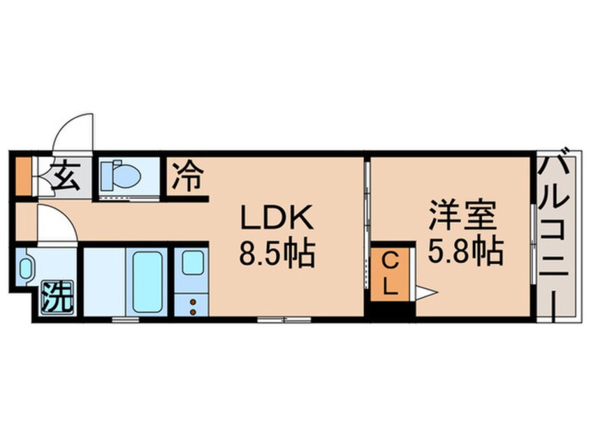 間取図 LMベルコート新富町(301)