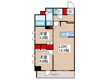 間取図 ﾌﾟﾗｳﾄﾞﾌﾗｯﾄ墨田曳舟ﾃﾞｨｱｰｼﾞｭ