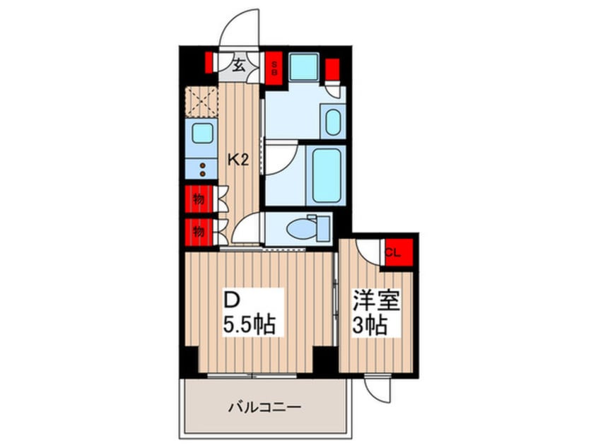 間取図 ﾌﾟﾗｳﾄﾞﾌﾗｯﾄ墨田曳舟ﾃﾞｨｱｰｼﾞｭ