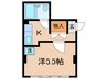 レジデンス小山 1Kの間取り