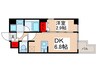 リビオメゾン新大橋 1DKの間取り