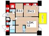 リビオメゾン新大橋 2LDKの間取り