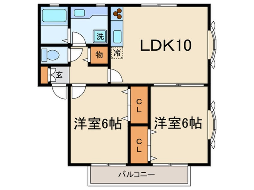 間取図 中の径ヴィレッジ・Ａ