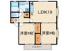 中の径ヴィレッジ・Ａ 2LDKの間取り