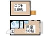 ハ－トピア東林間 1Rの間取り