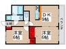 ス－ペリア稔台 2DKの間取り