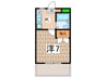 アサヒヤビルマンション 1Kの間取り