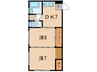 田園マンション 2DKの間取り