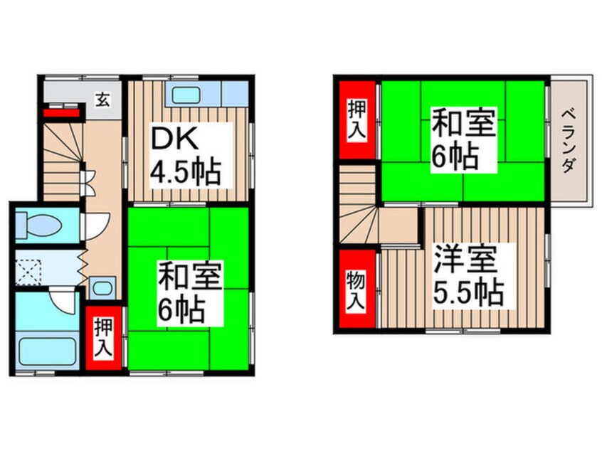 間取図 小林様方貸家４号棟