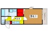 ALBA大和田　North 1Kの間取り