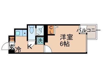 間取図 ラフィネ東銀座(306)